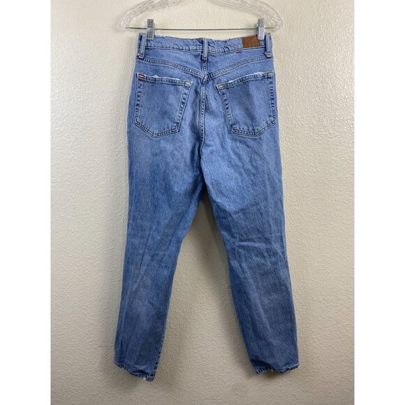 Urban Outfitters BDG Jeans Womens 28 Denim Blue Slim Straight Distress High Rise - Picture 2 of 16
